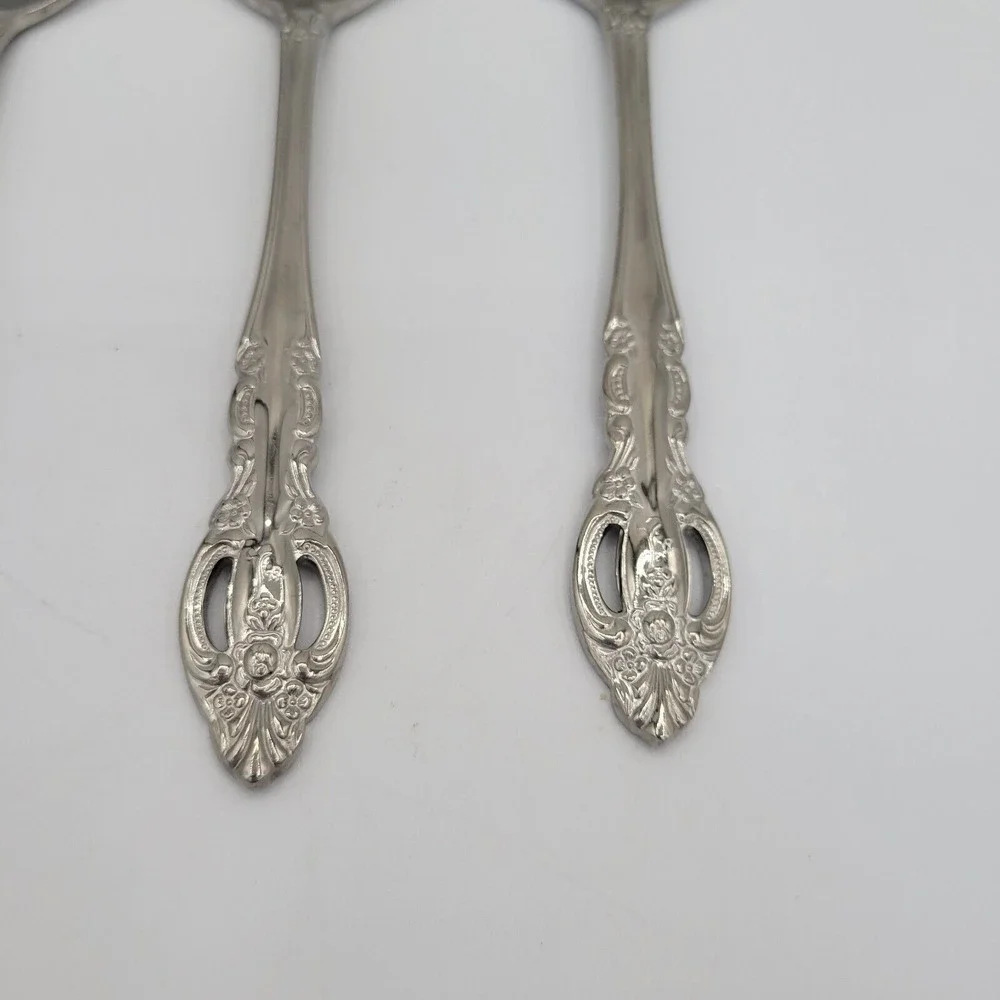 Baroque By‎ Estia Four Soup Spoons Flatware Replacement Silverware Collectible